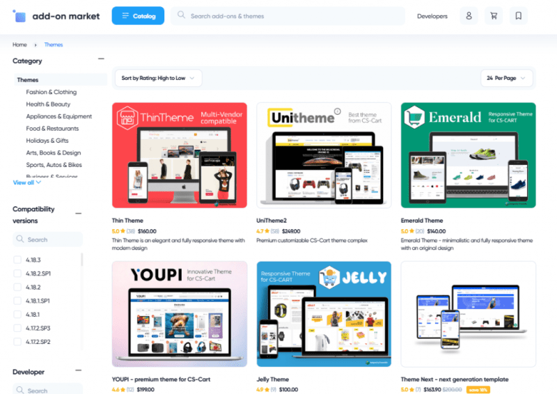 CS-Cart Design Themes