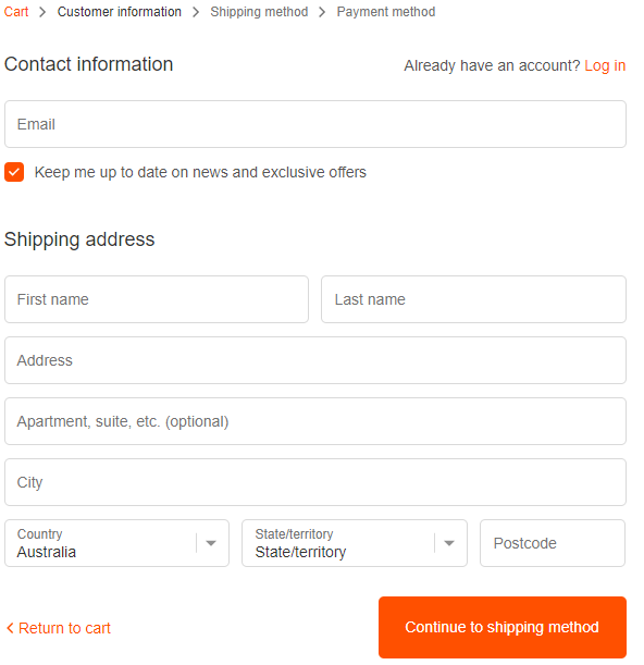 web marketplace store